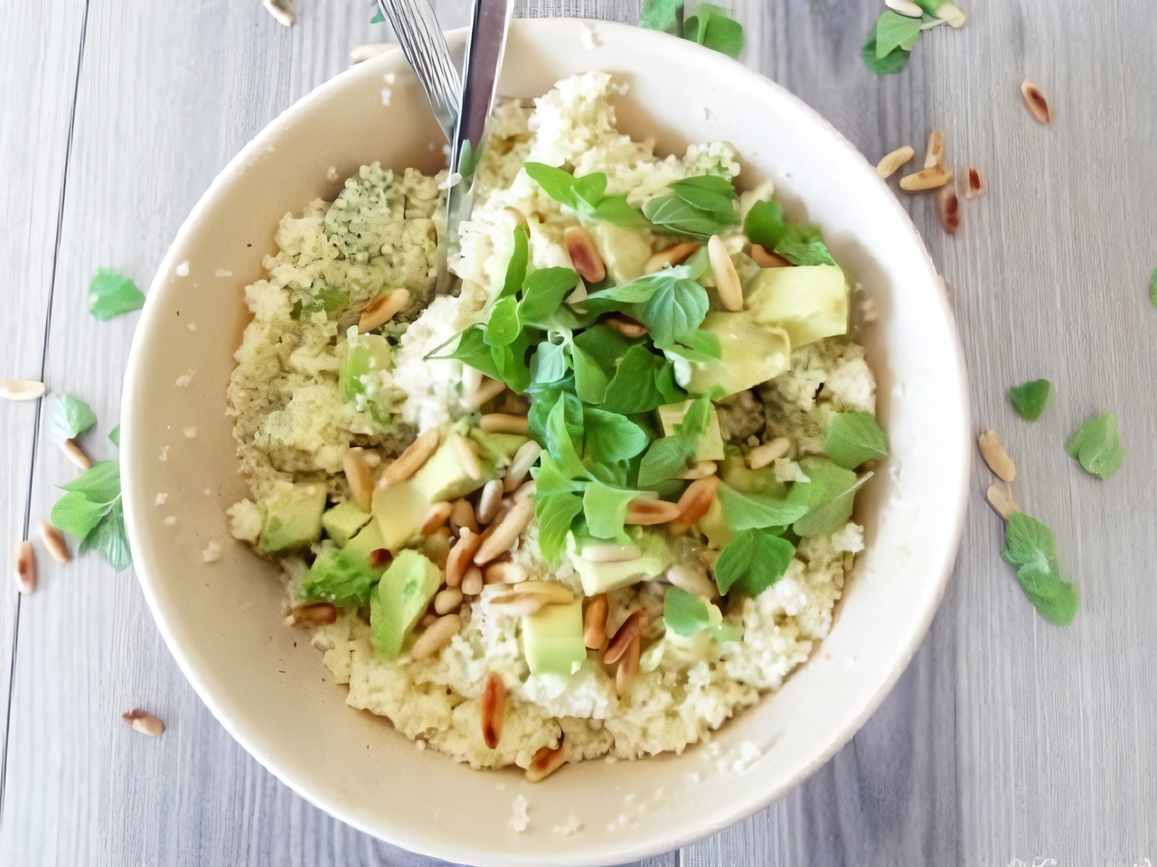 Couscous Salad with Mint and Avocado