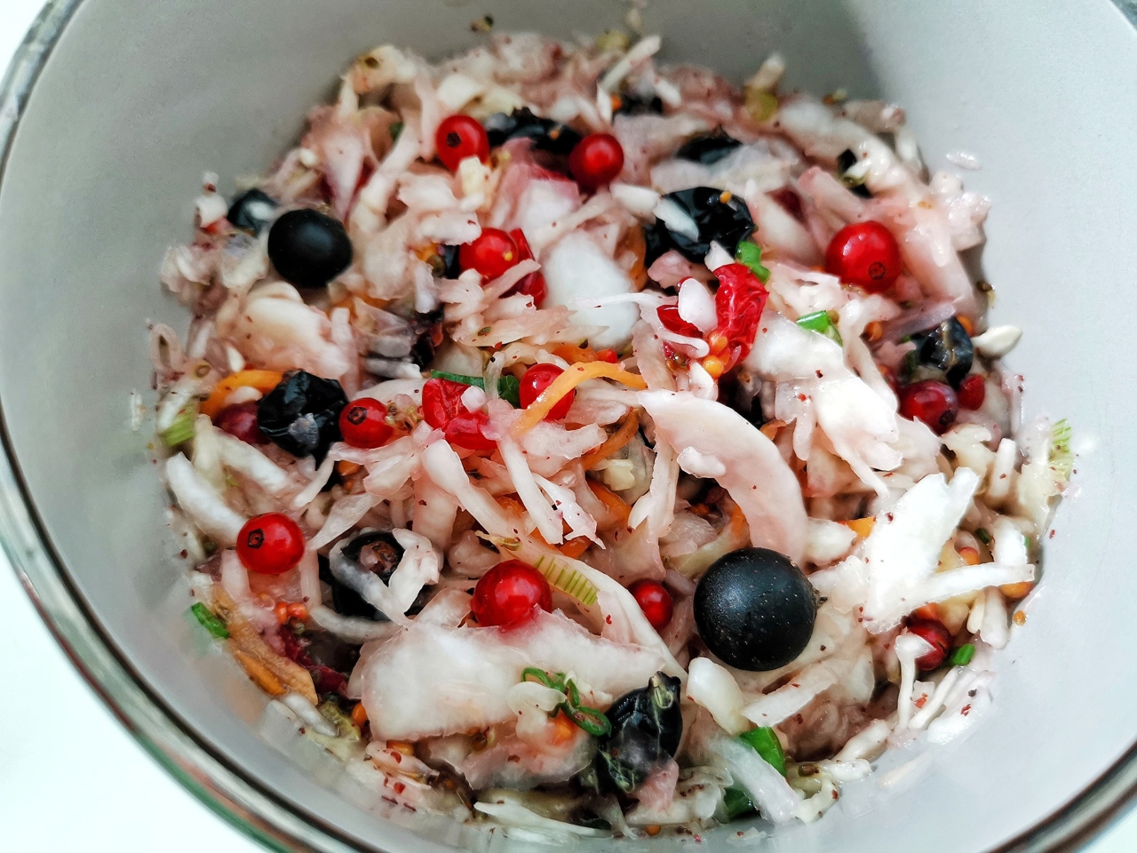 Sauerkraut Salad with Berries