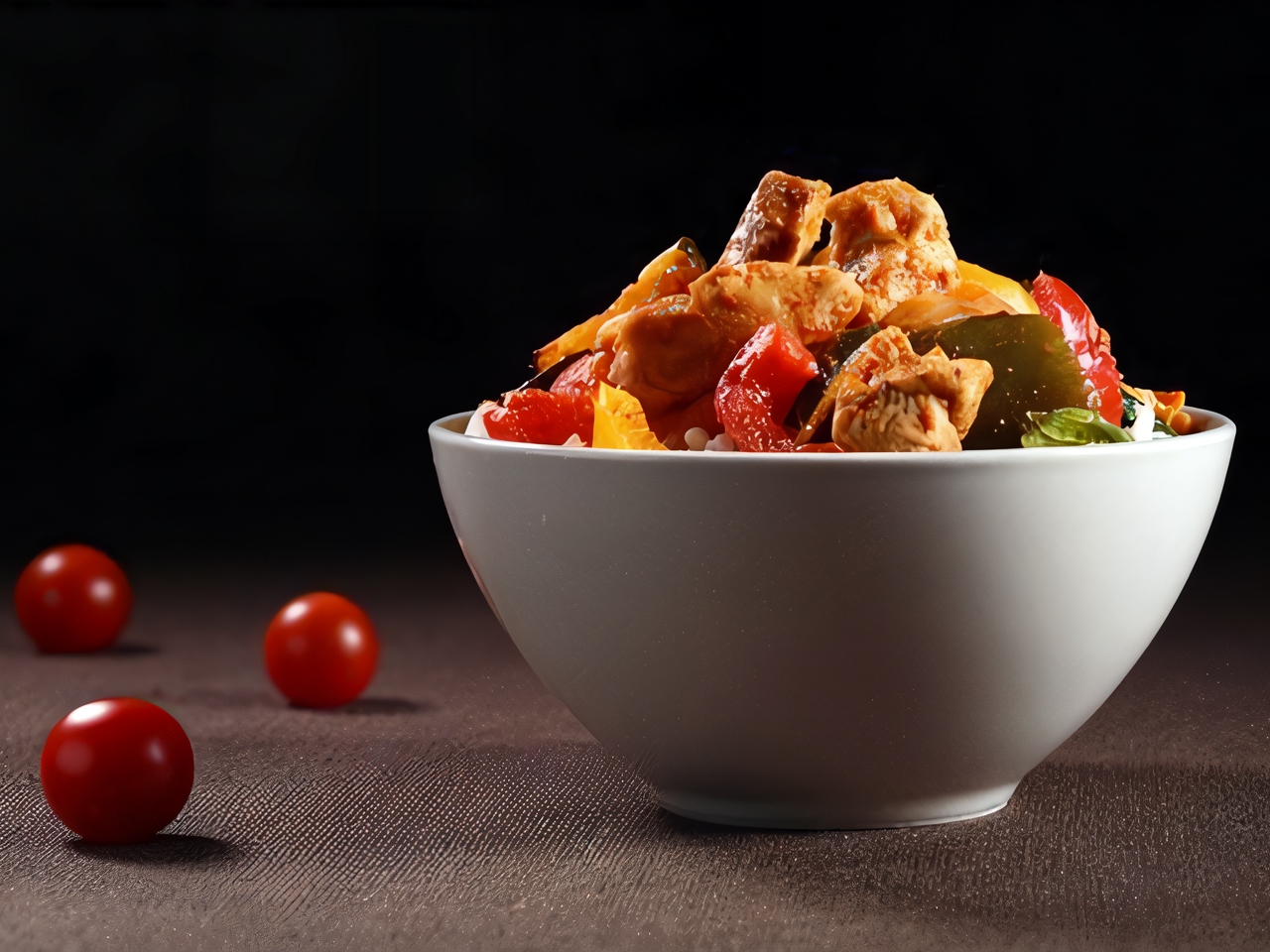 Marinated Vegetable Salad with Turkey