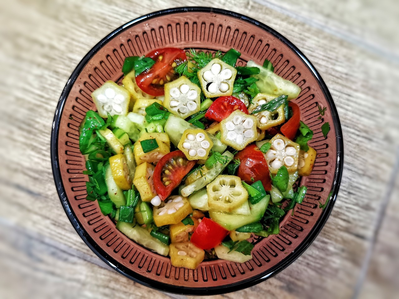 Pickled Okra Salad