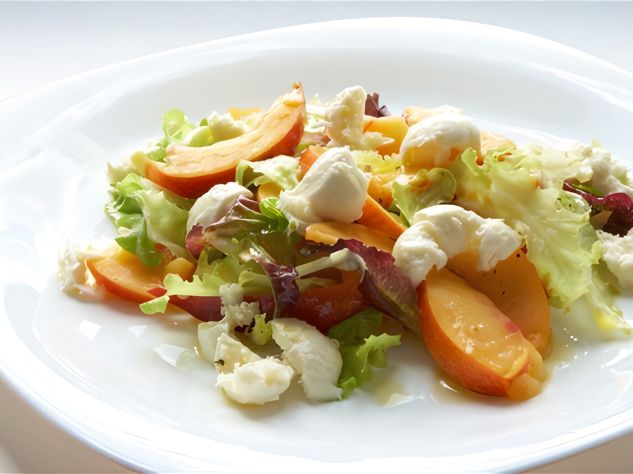 Mozzarella Salad with Peaches