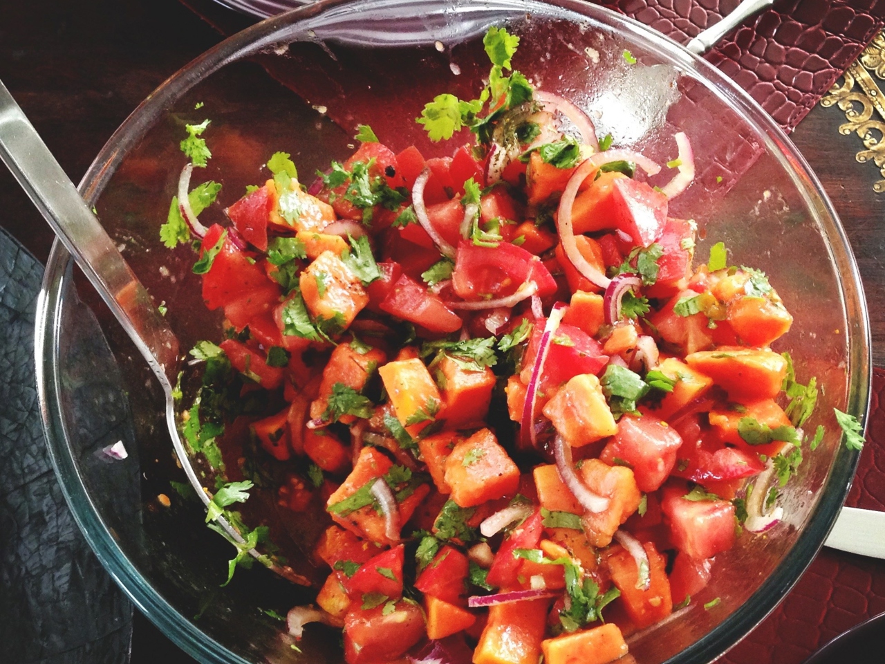 Papaya and Tomato Salad