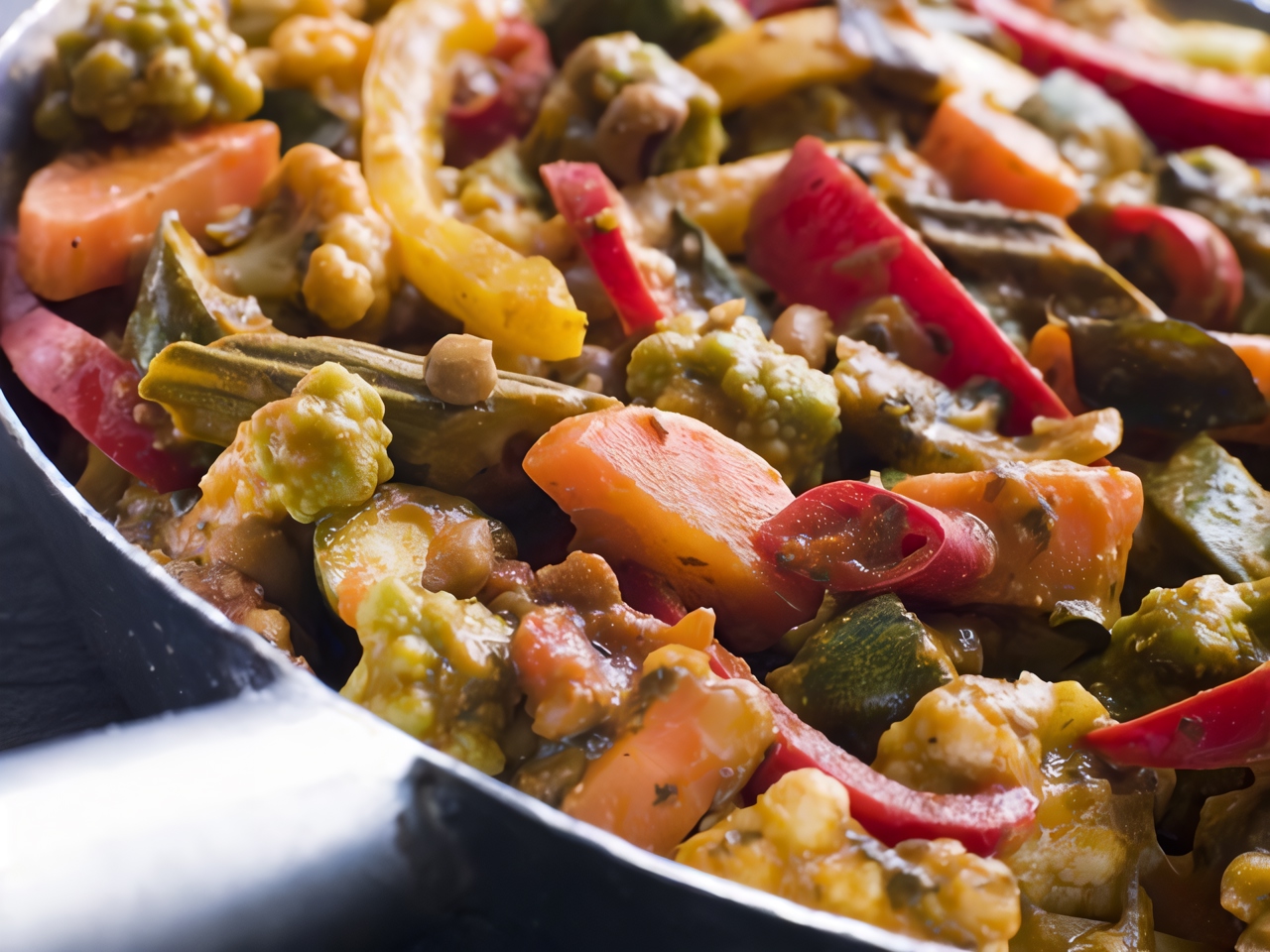 Grilled Pepper Salad with Lentils
