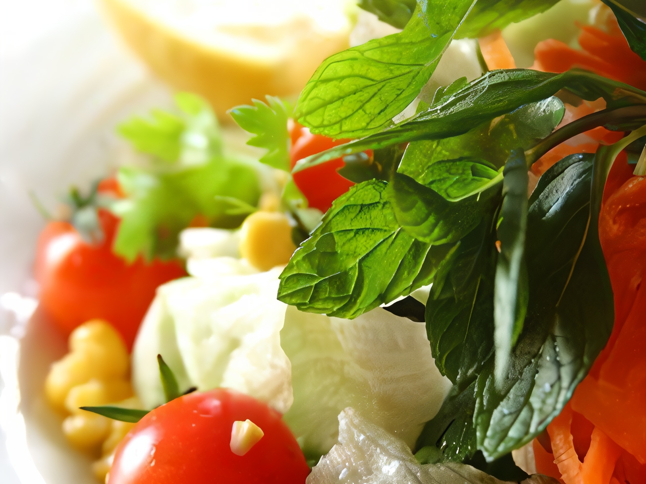 Colorful Cherry Tomato Salad with Corn and Basil