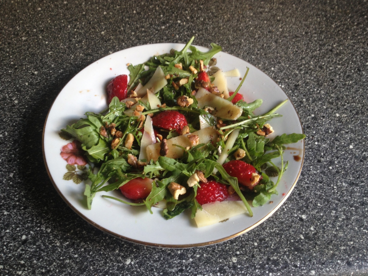 Arugula, Strawberry, and Parmesan Salad