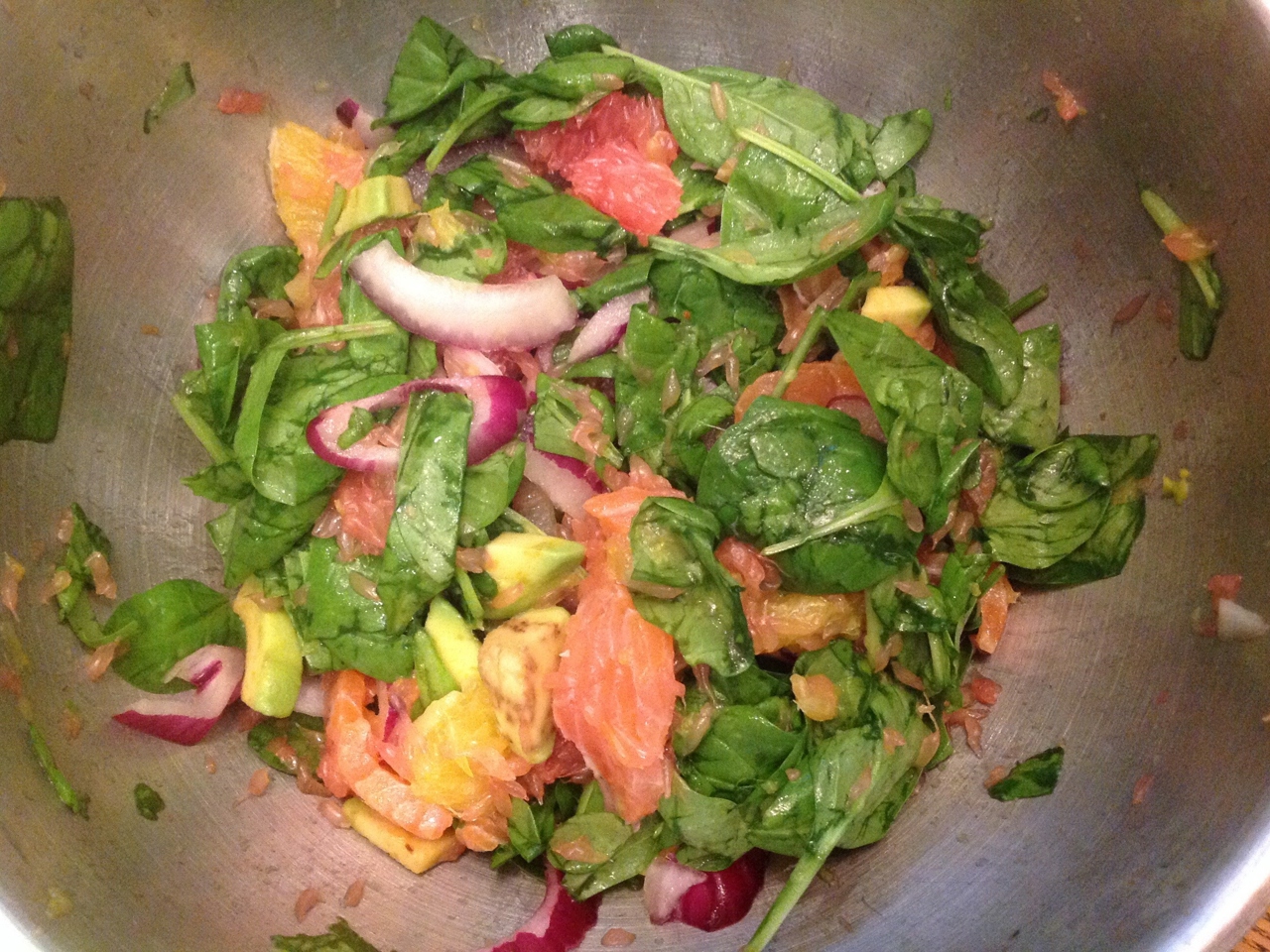 Spinach Salad with Smoked Salmon and Avocado Oil