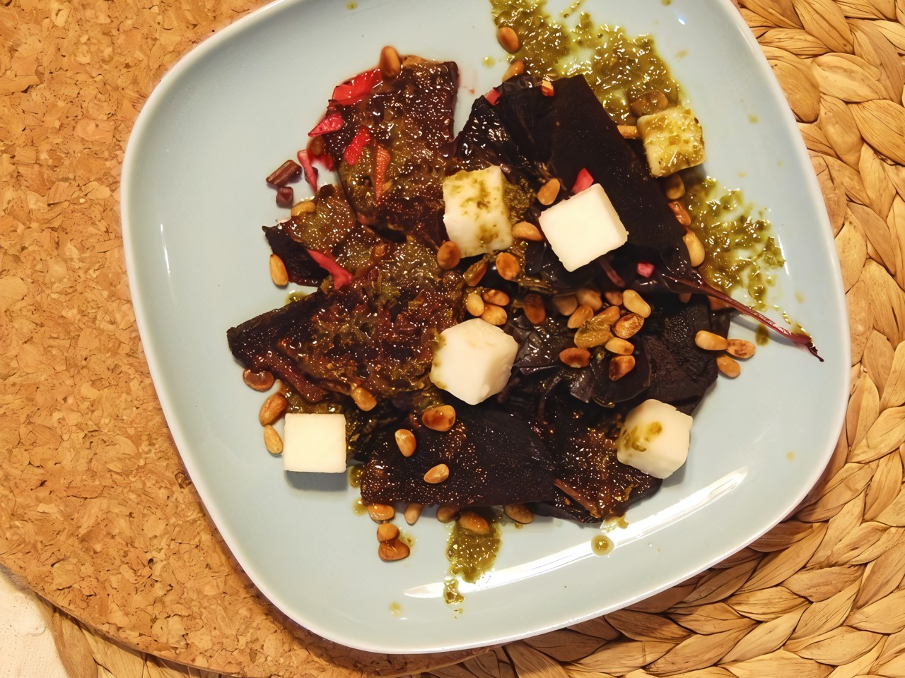 Beet Salad with Pesto Sauce