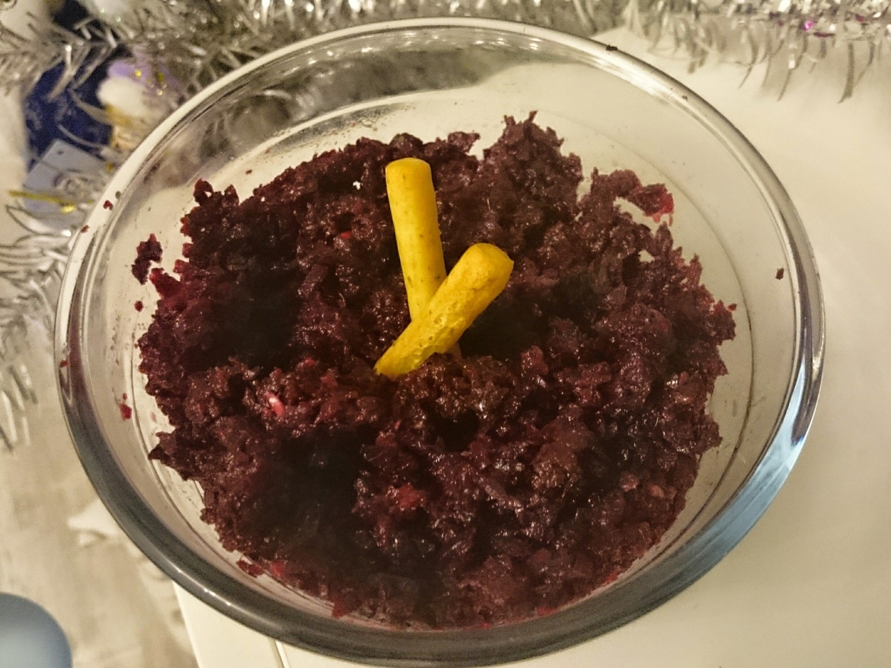 Fresh Beet Salad with Prunes in Honey-Lemon Dressing