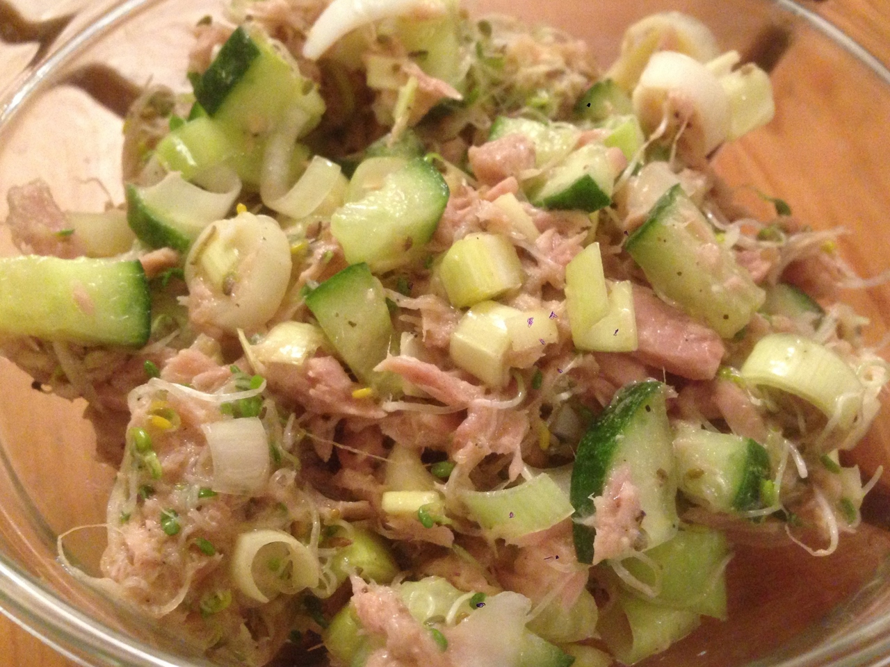 Tuna Salad with Leeks and Alfalfa Sprouts