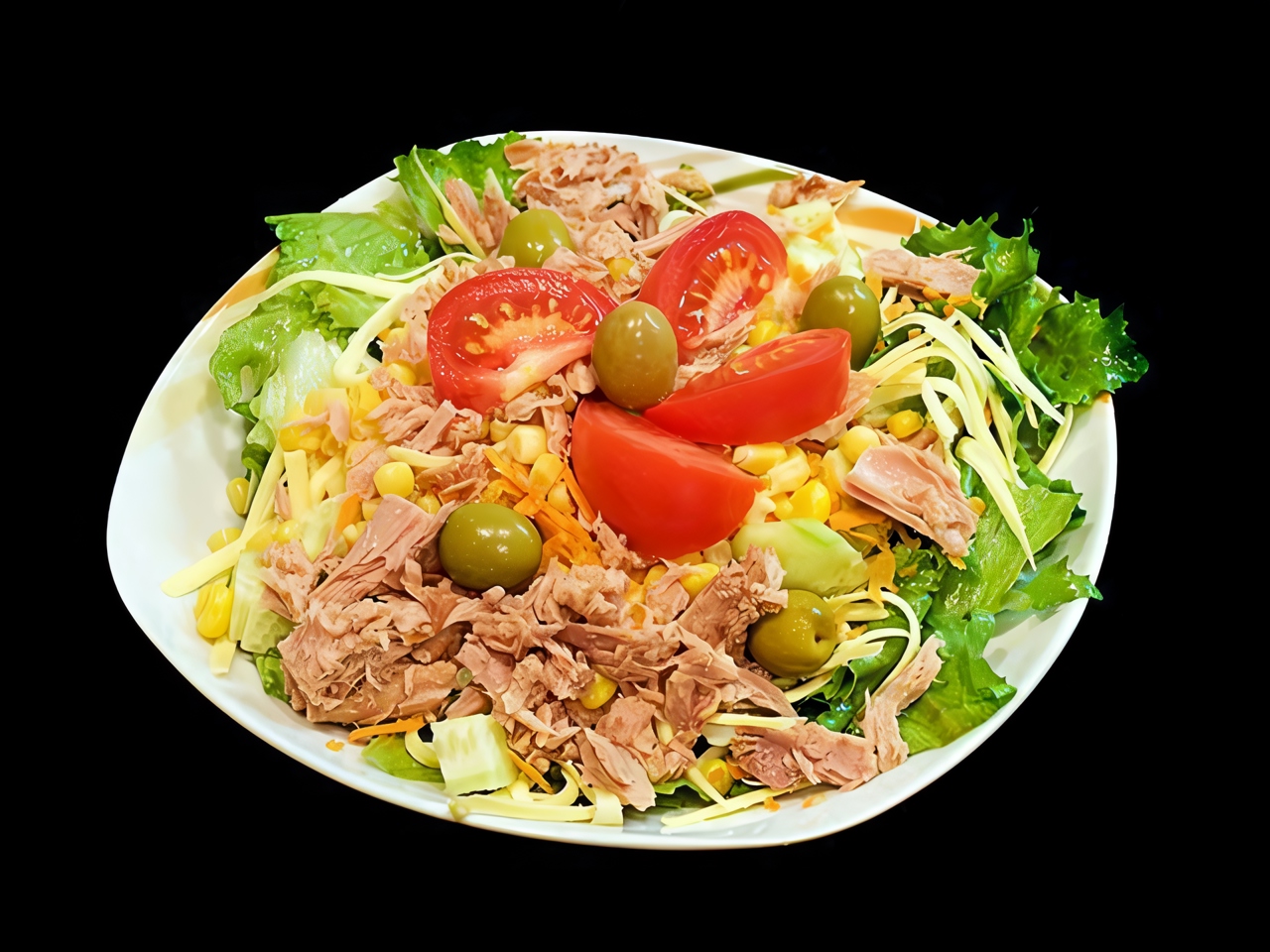 Tuna, Olive, and Tomato Salad with Romesco Sauce