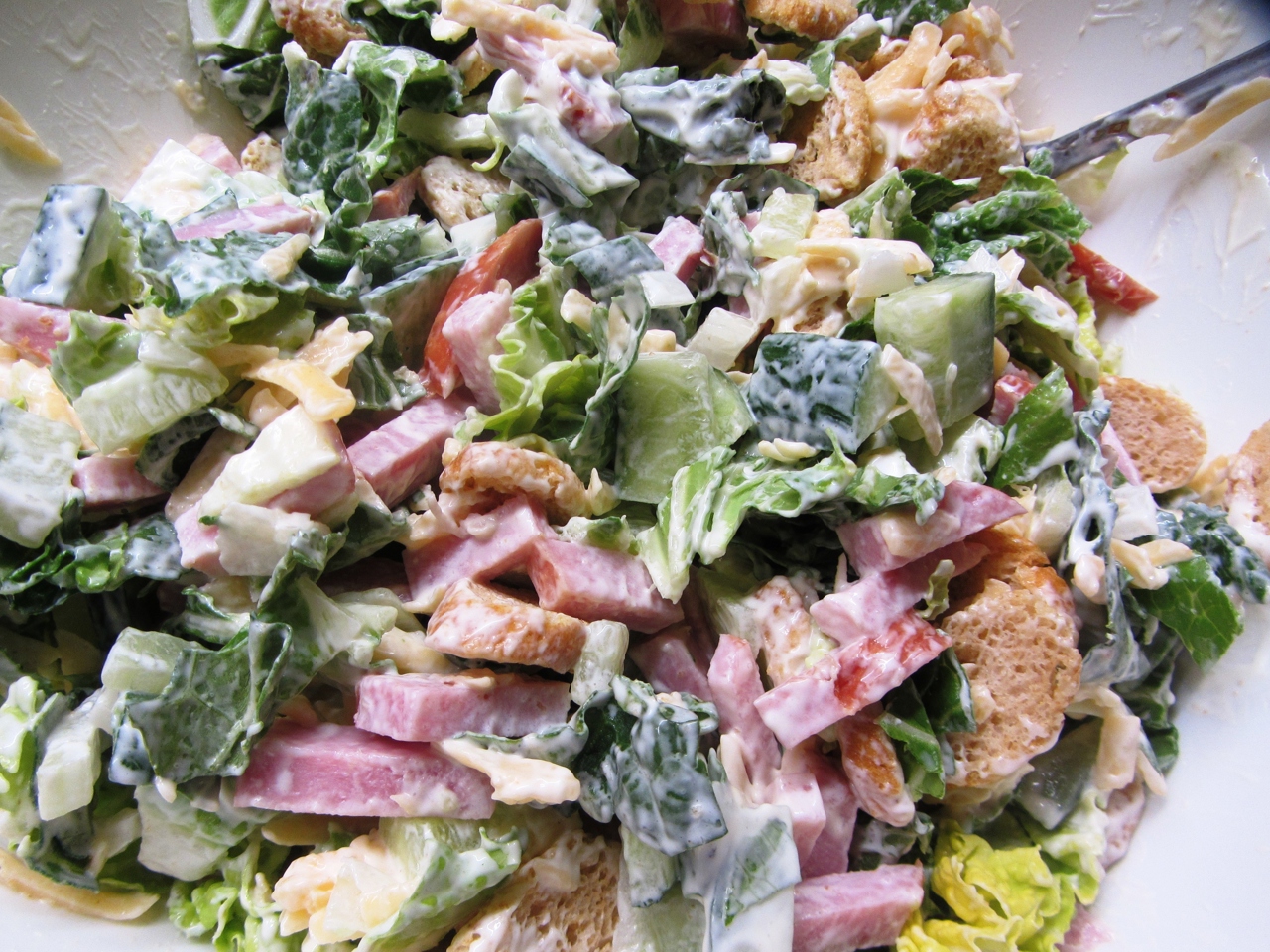 Ham Salad with Chinese Cabbage