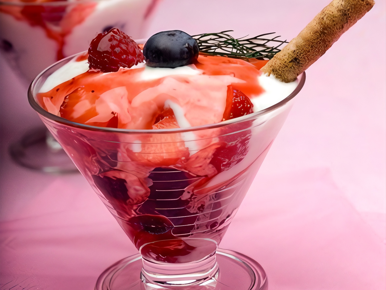 Grape Salad with Cranberries, Strawberries, and Currants