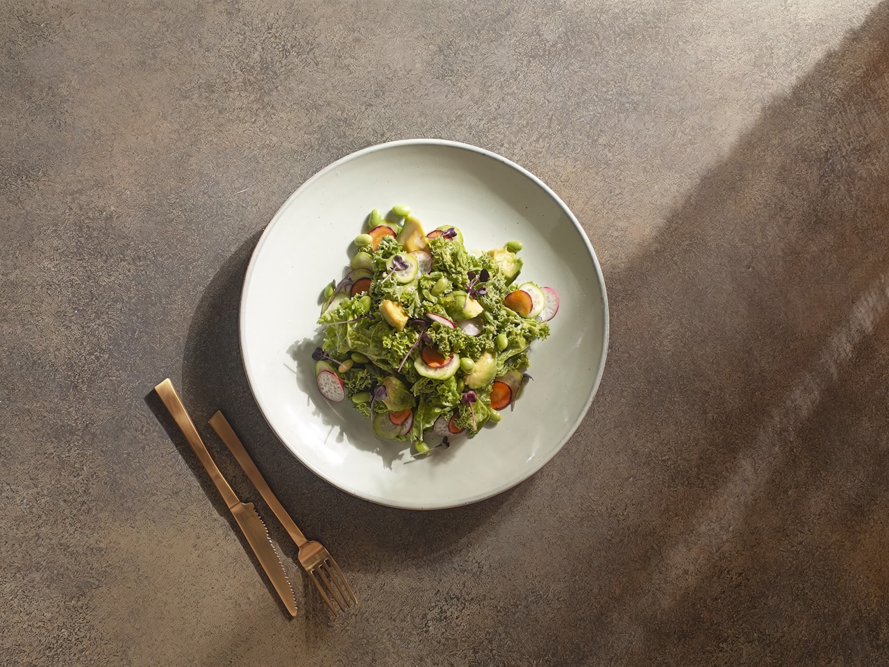 Kale Salad with Radishes and Coconut Dressing