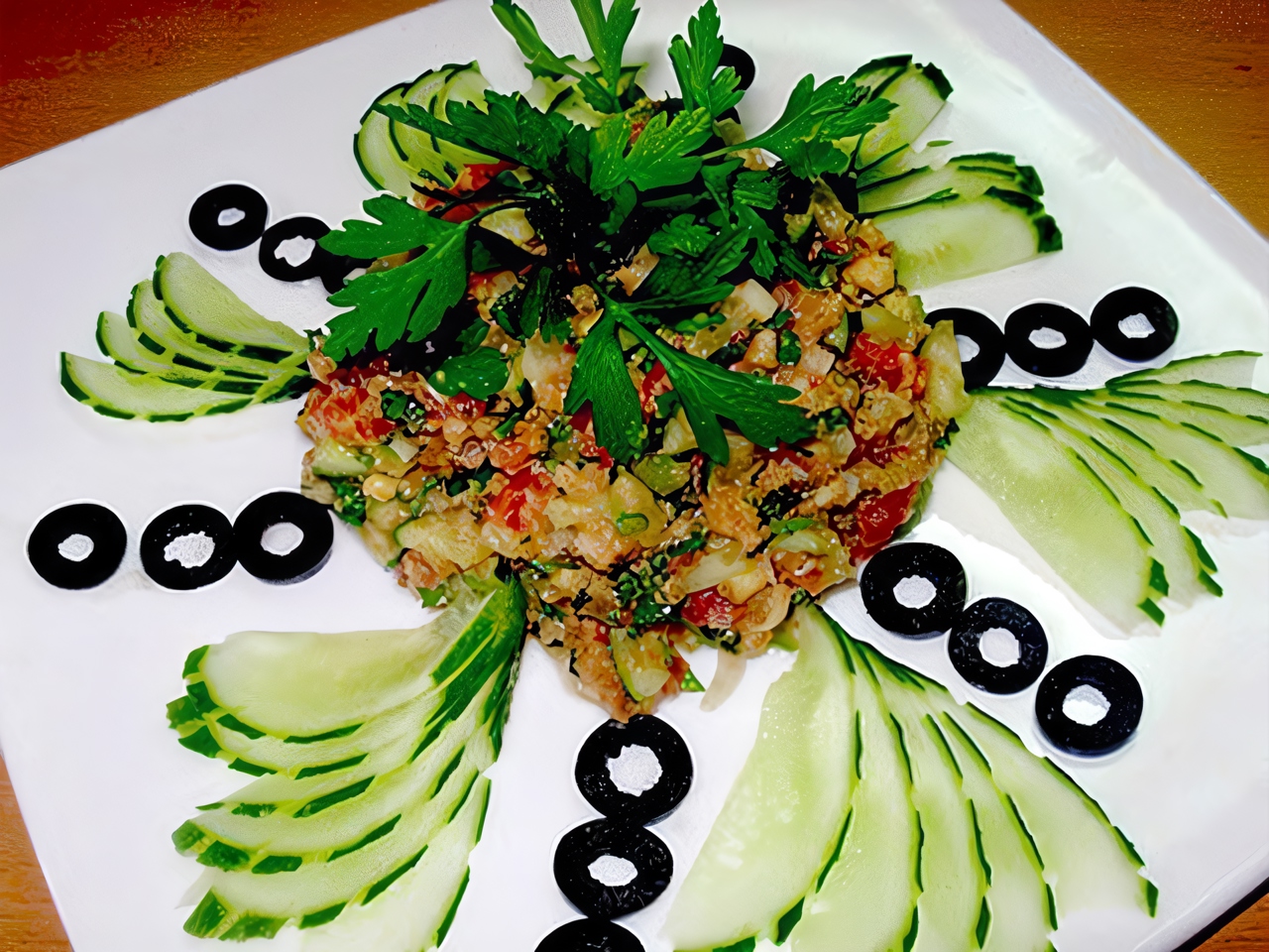 Salad 'Miss Hen Ryaba'