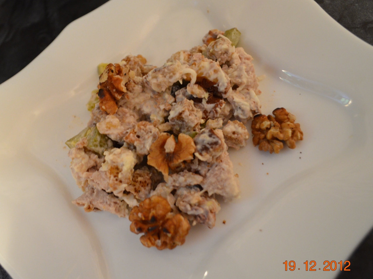 Meat Salad with Horseradish and Pickles