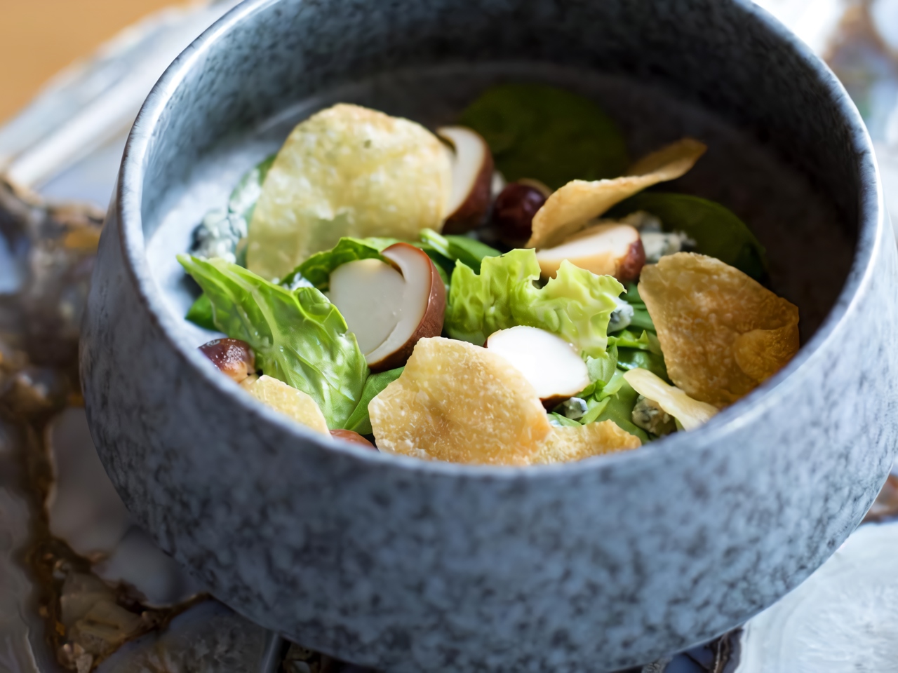 Salad with Porcini Mushrooms and Gorgonzola