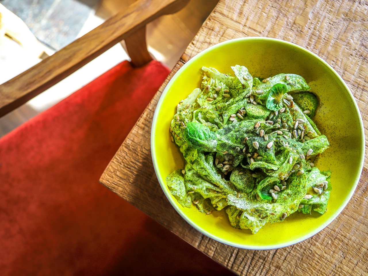 Brussels Sprout Salad with Curry Dressing