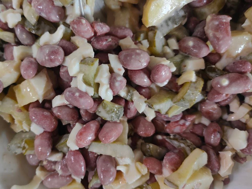 Bean Salad with Pickles, Eggs, and Potatoes