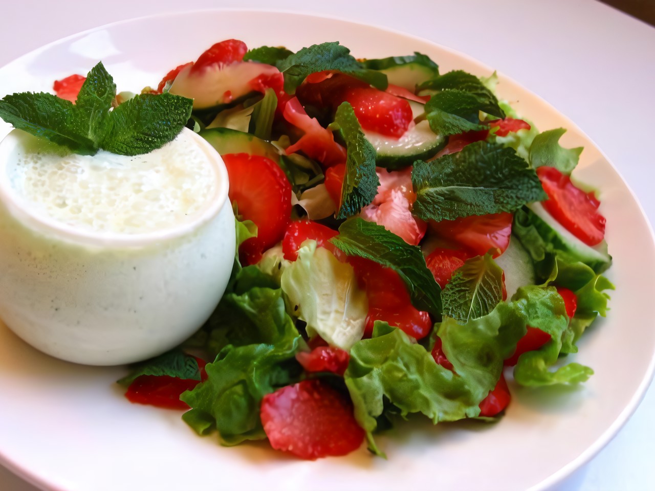 Strawberry and Cucumber Salad