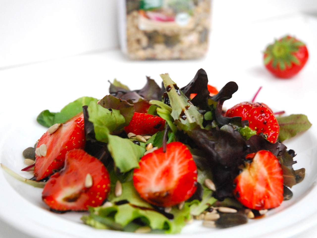 Strawberry Salad with BioGourmet Seed Mix