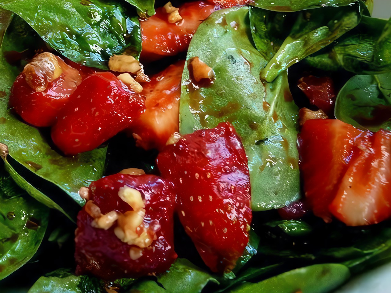 Strawberry, Spinach, and Walnut Salad