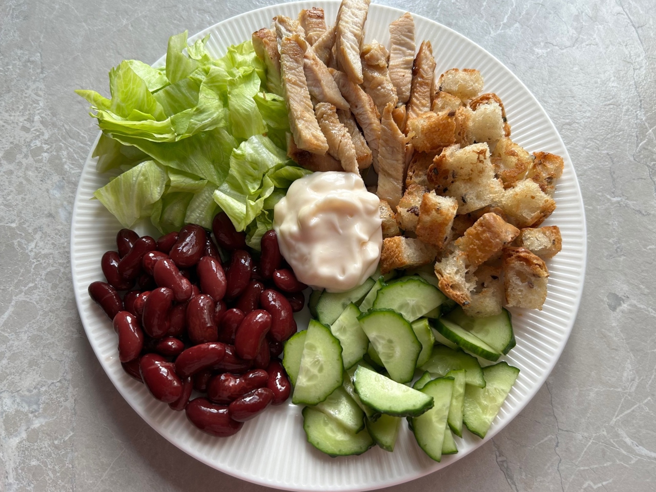 Salad with Canned Beans and Turkey