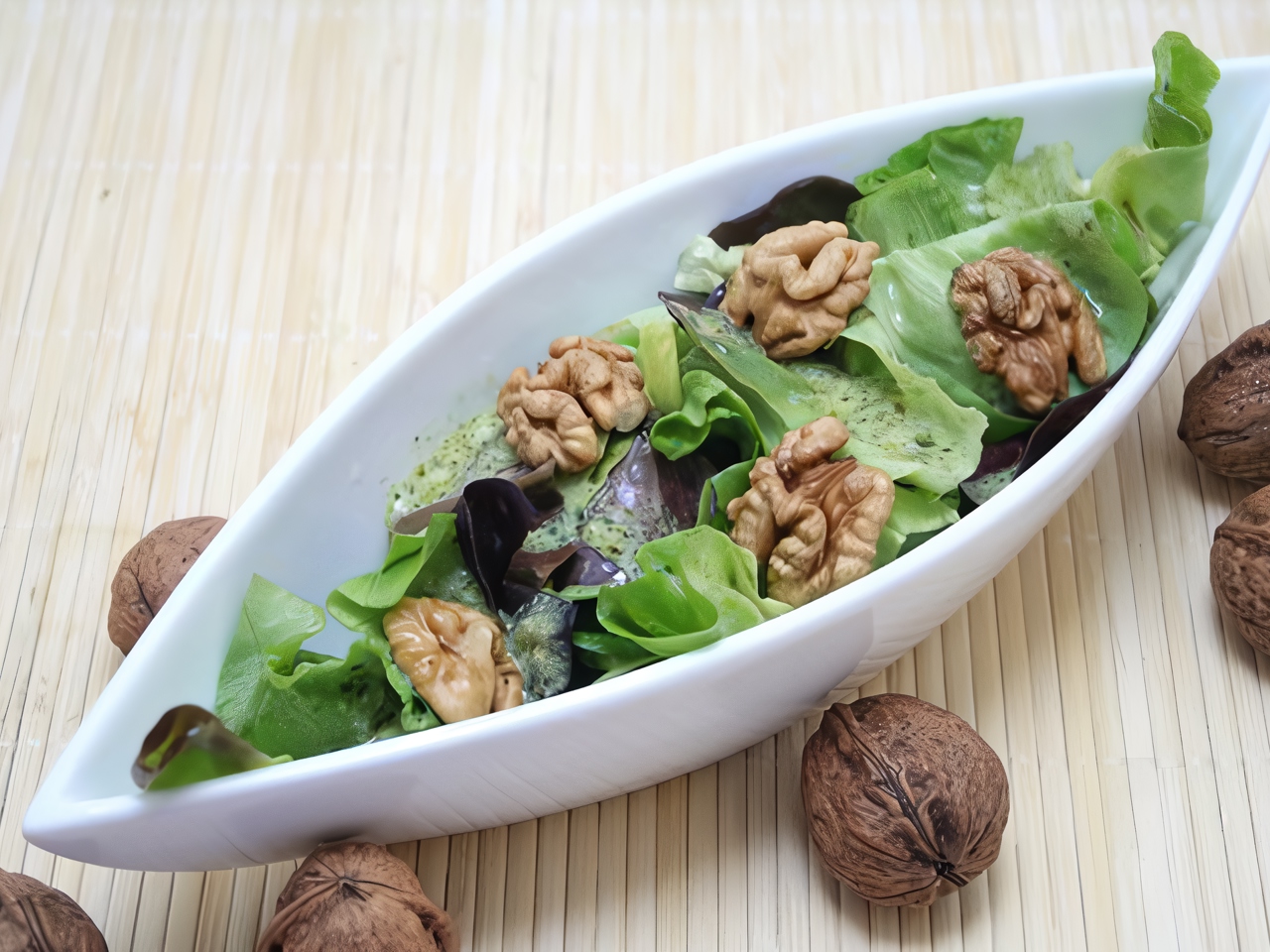 Salad with Red Radicchio, Walnuts, and Gruyère