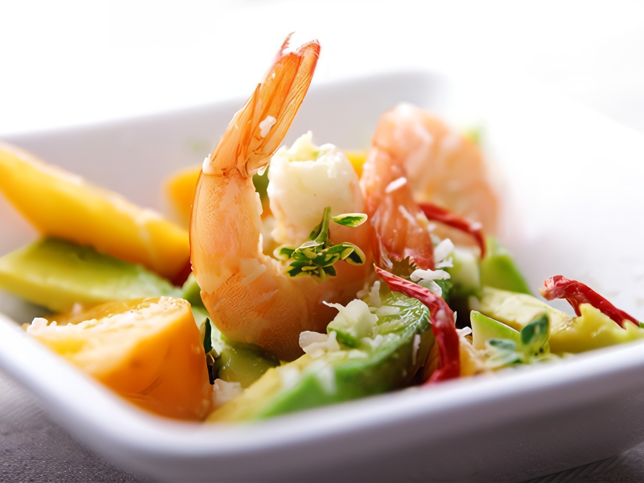 Shrimp Salad with Mango and Macadamia Nuts