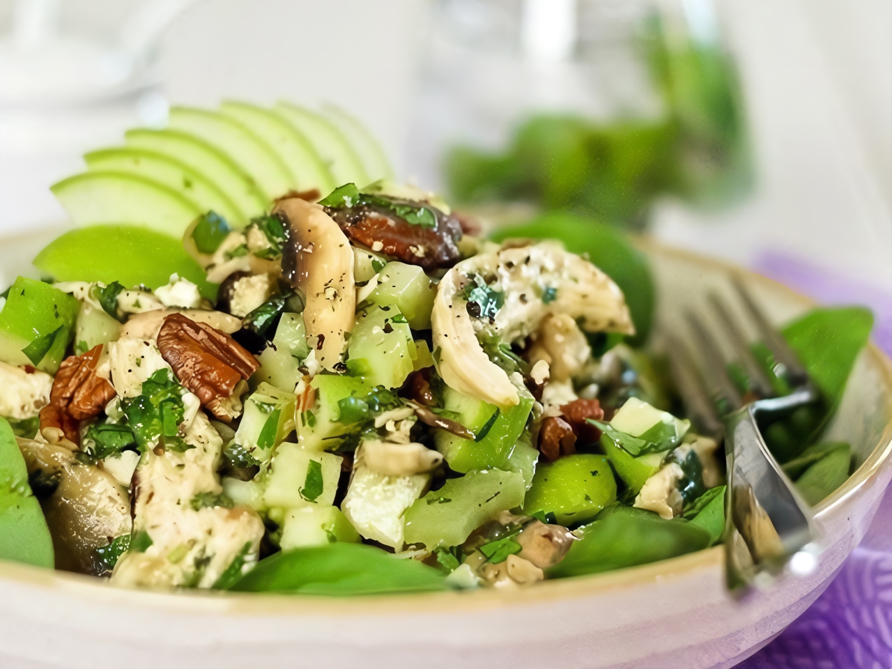 Chicken Salad with Green Apple and Feta