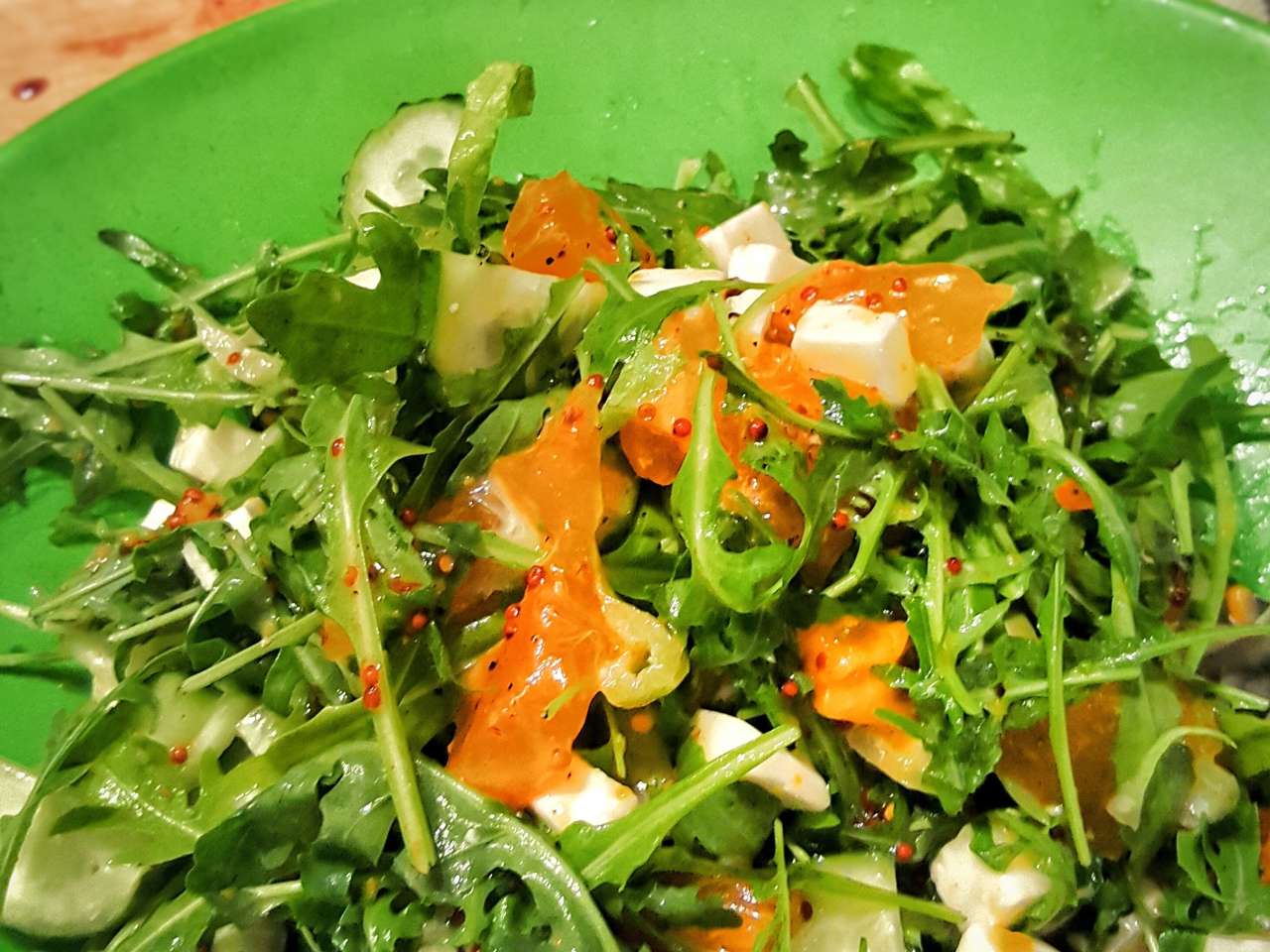 Arugula Salad with Feta and Persimmon