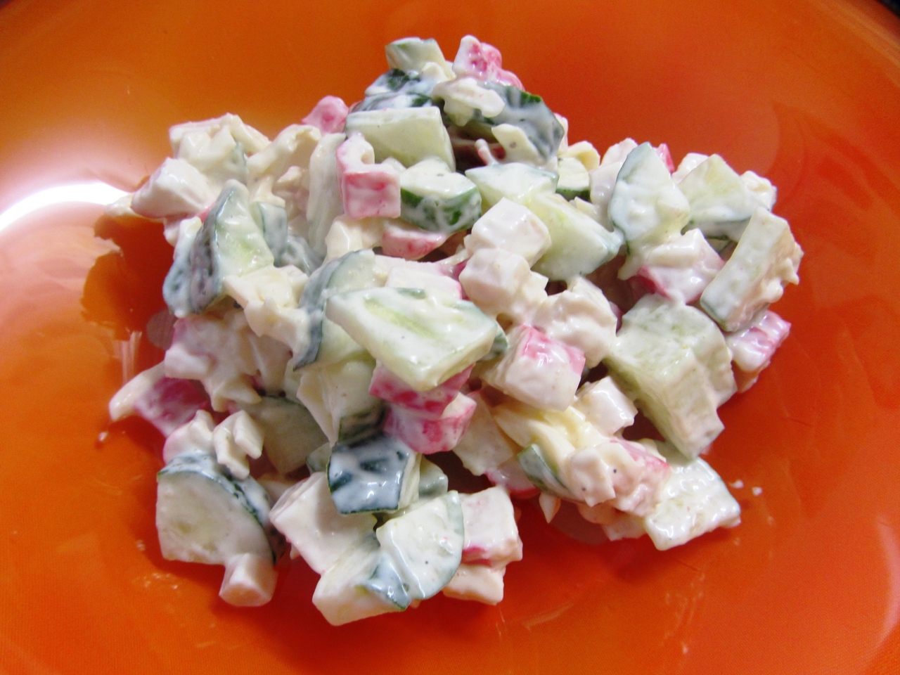 Salad with Cheese and Imitation Crab