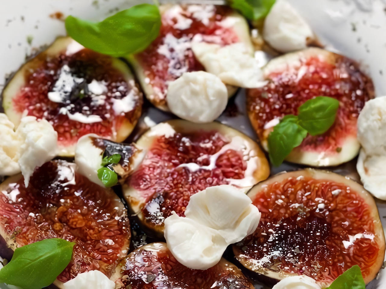 Salad with Cheese, Fig, and Basil