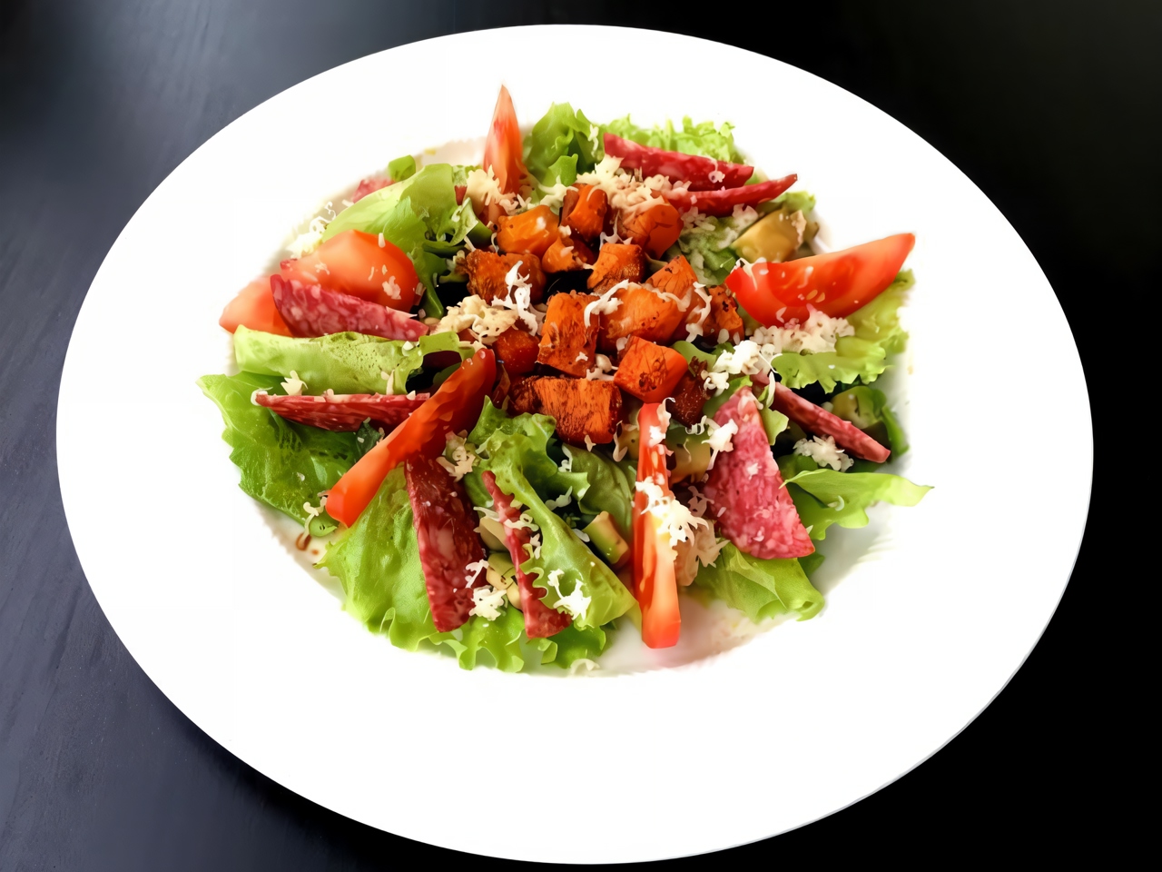 Curry Pumpkin Salad with Cheese and Balsamic Vinegar