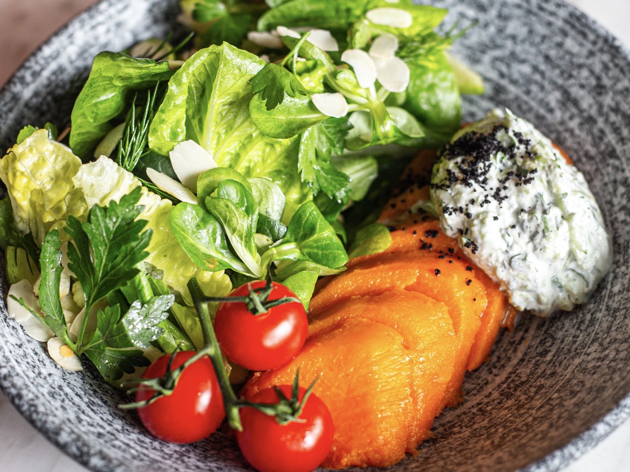 Sweet Potato and Tzatziki Salad