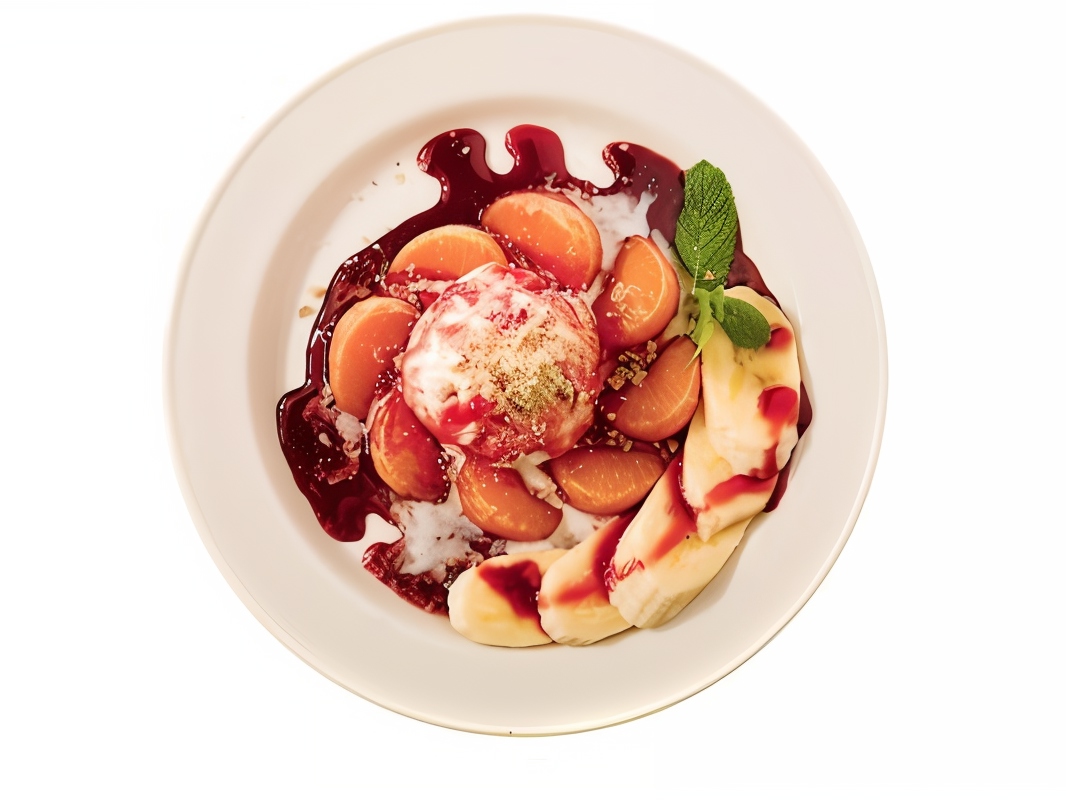 Sandy with Wine Sauce and Mandarins