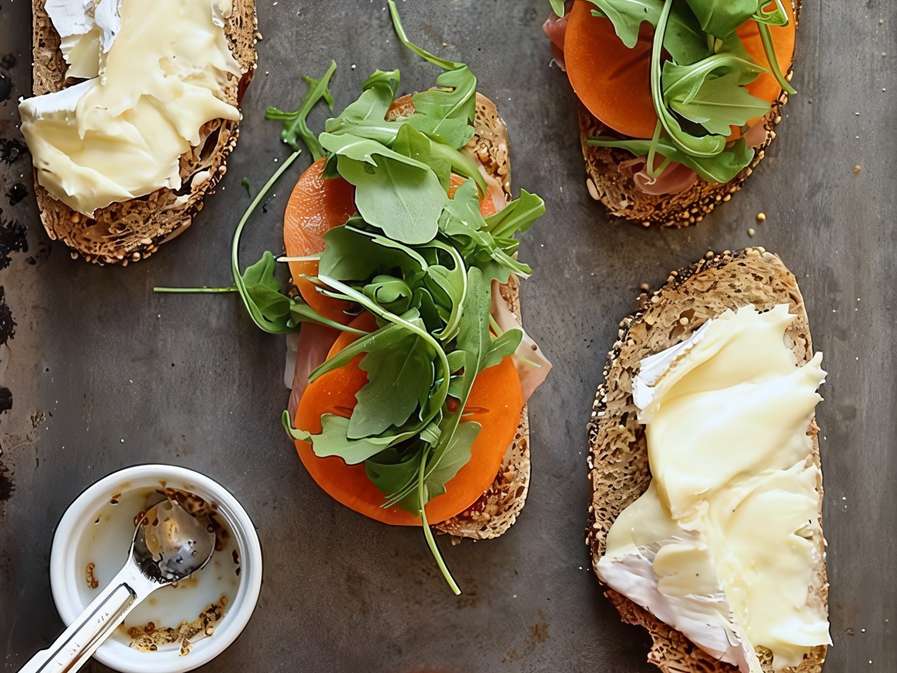 Persimmon, Prosciutto, and Brie Sandwich