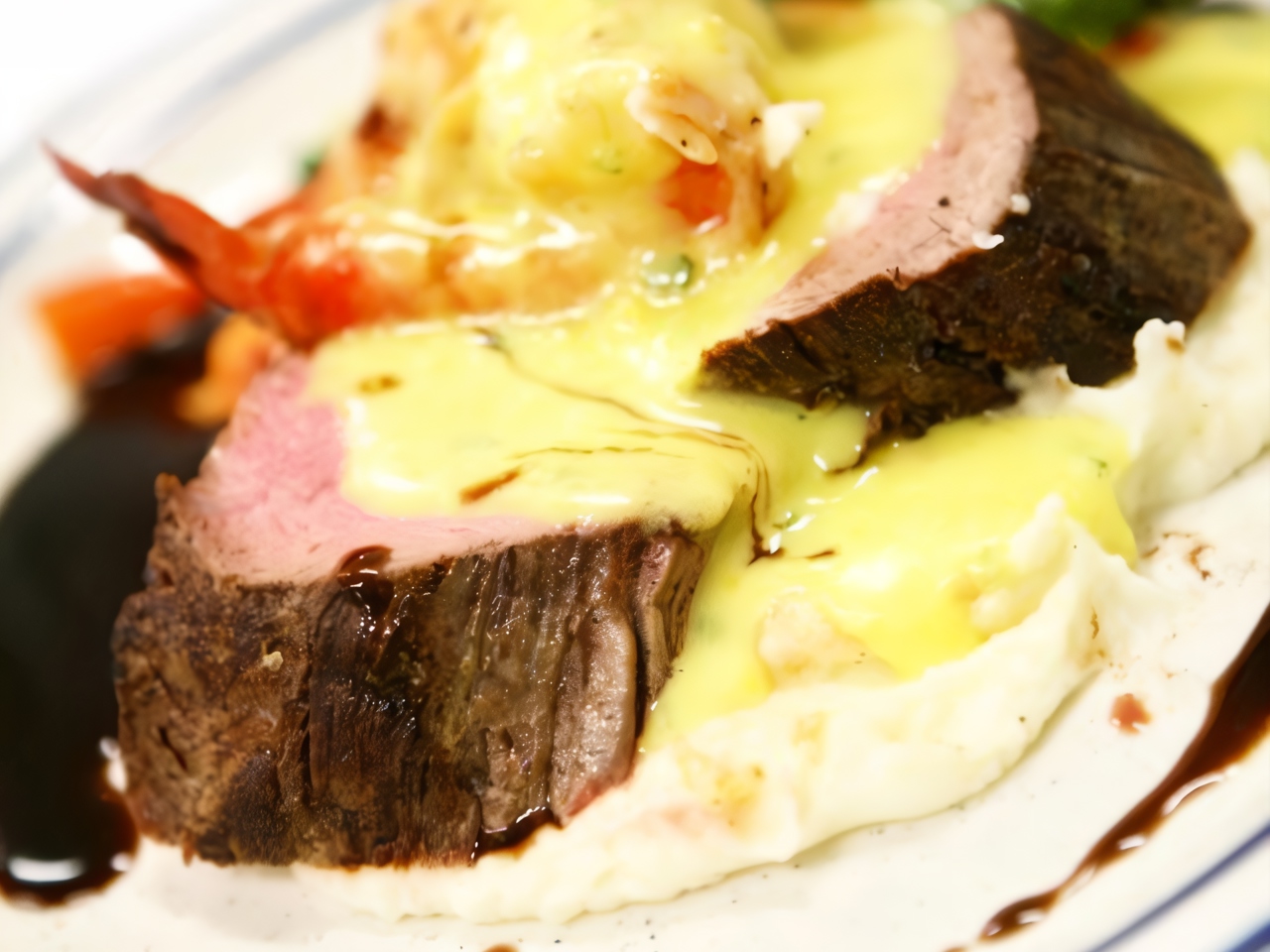 Surf and Turf with Lemon Mustard Sauce