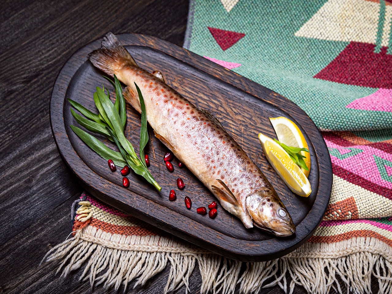 Sevan Trout with Tomatoes and Mandak