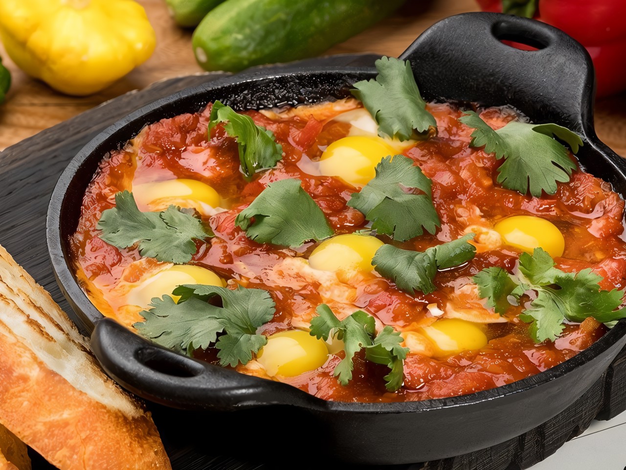 Shakshuka with Quail Eggs