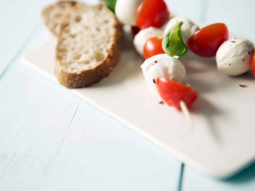Skewers of Mozzarella and Tomatoes