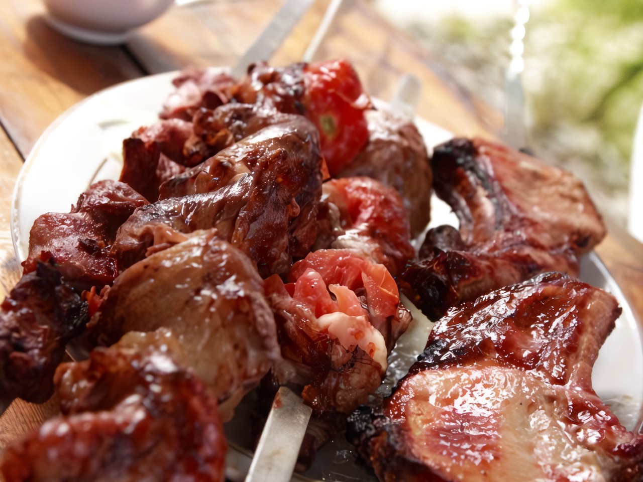 Pork Skewers with Plums
