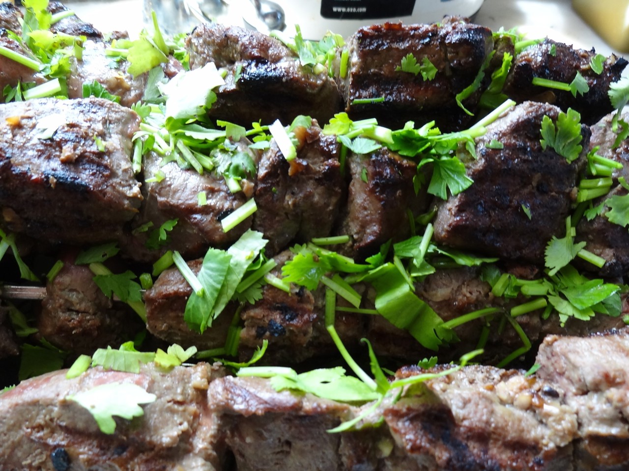 Veal Liver Skewers with Cognac