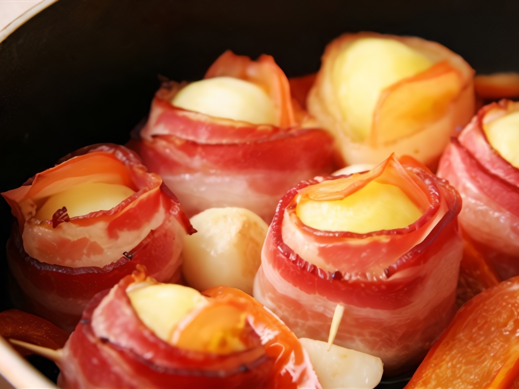 Potato and Bacon Skewers with Tarragon Sauce