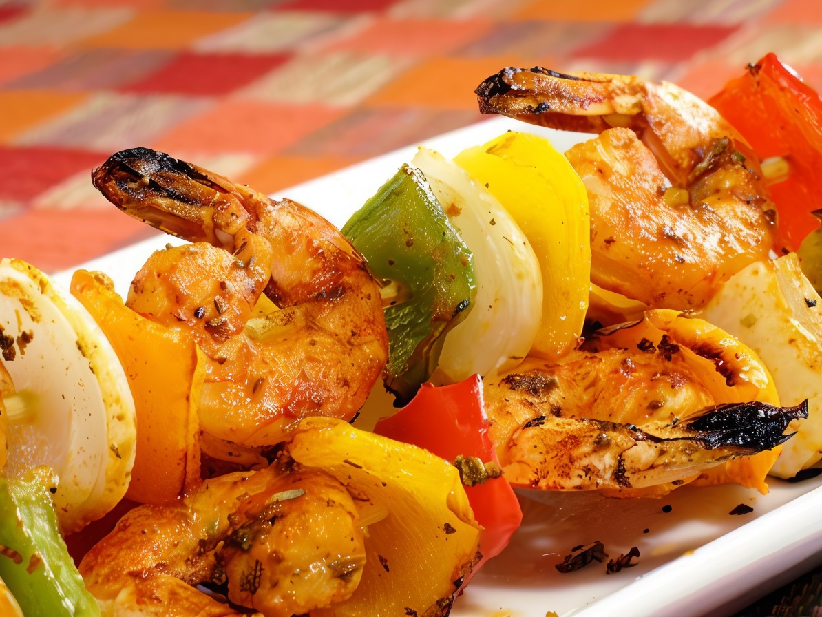 Shrimp Skewers in Lime and Jalapeño Marinade