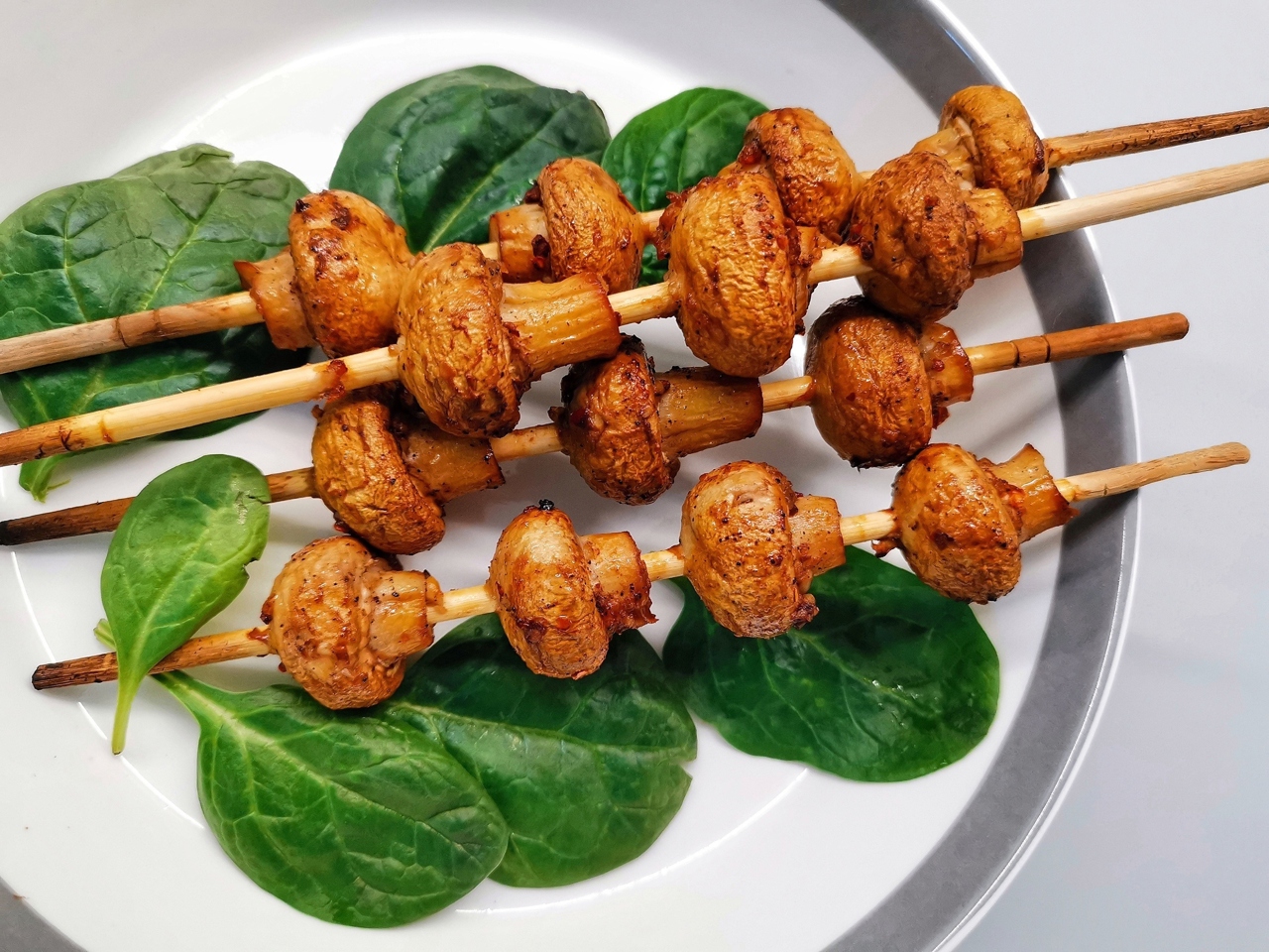 Mushroom Skewers in the Oven