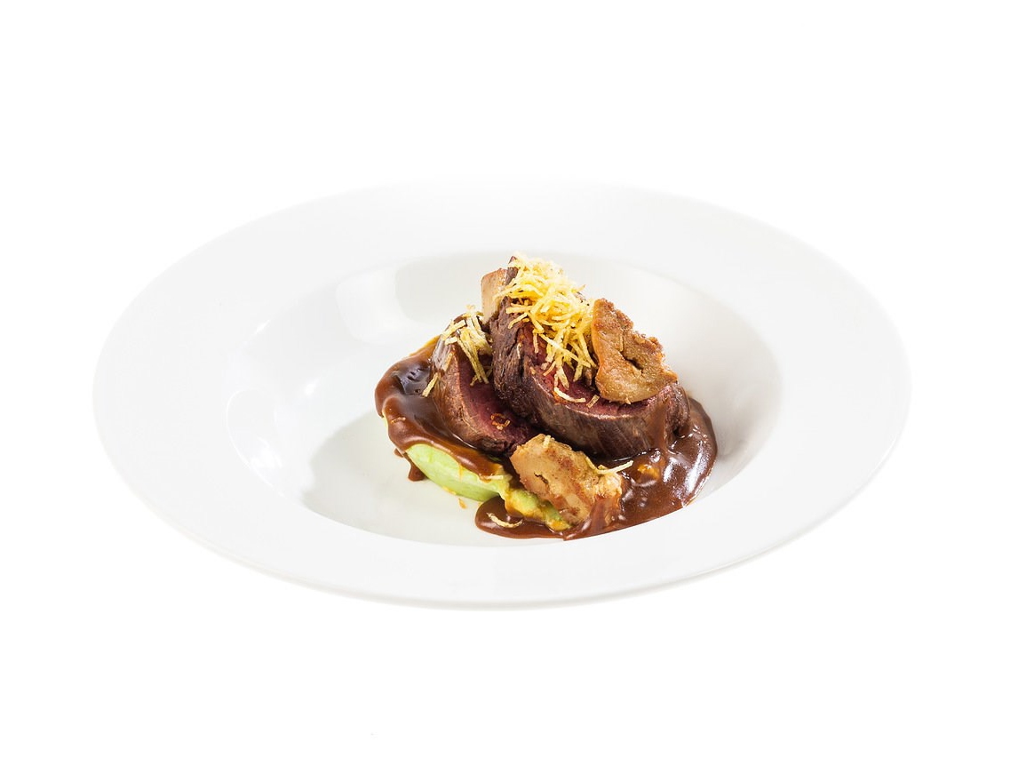 Chateaubriand with Spicy Mashed Potatoes and Foie Gras