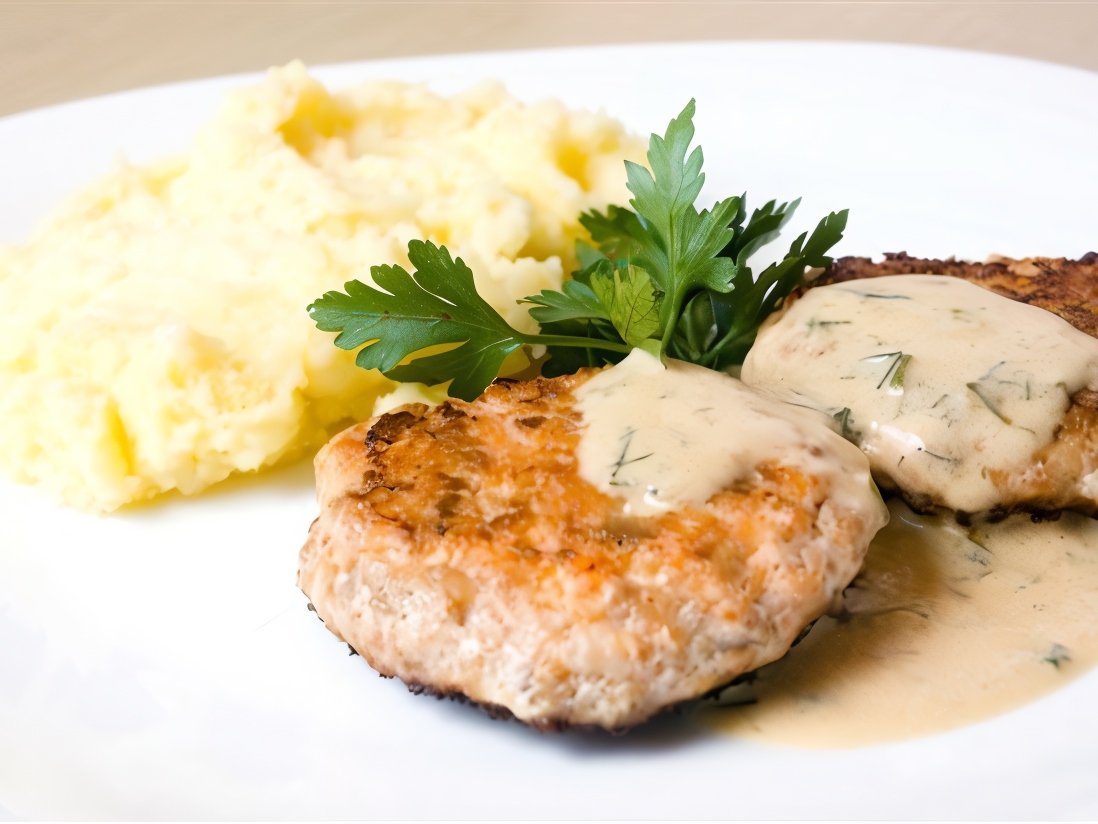 Vegetable Schnitzel in Cream Sauce