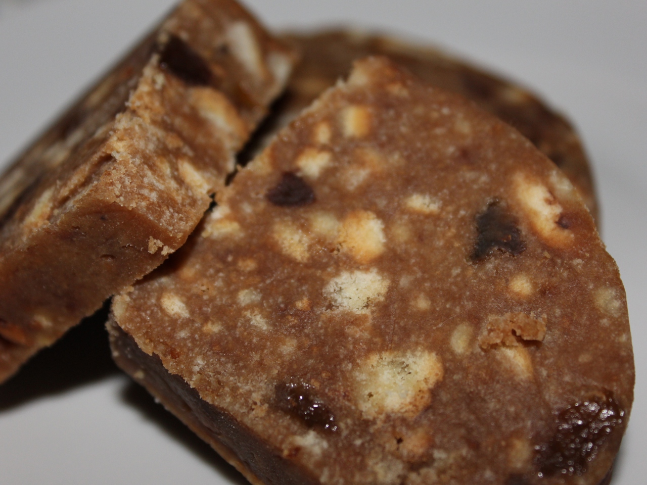 Chocolate Salami with Raisins and Nuts