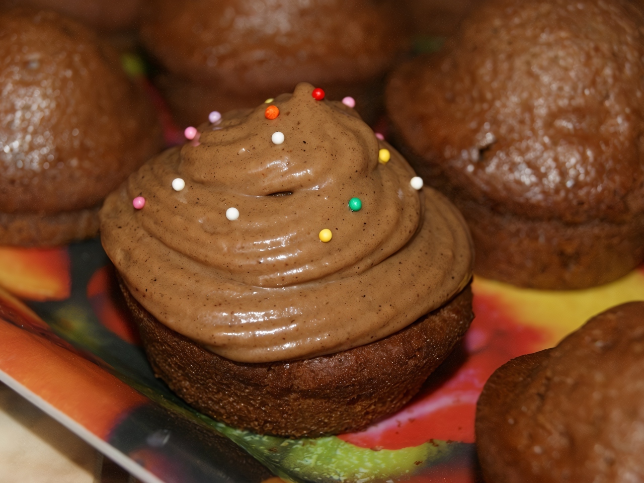 Chocolate Cupcakes with Sour Cream Frosting