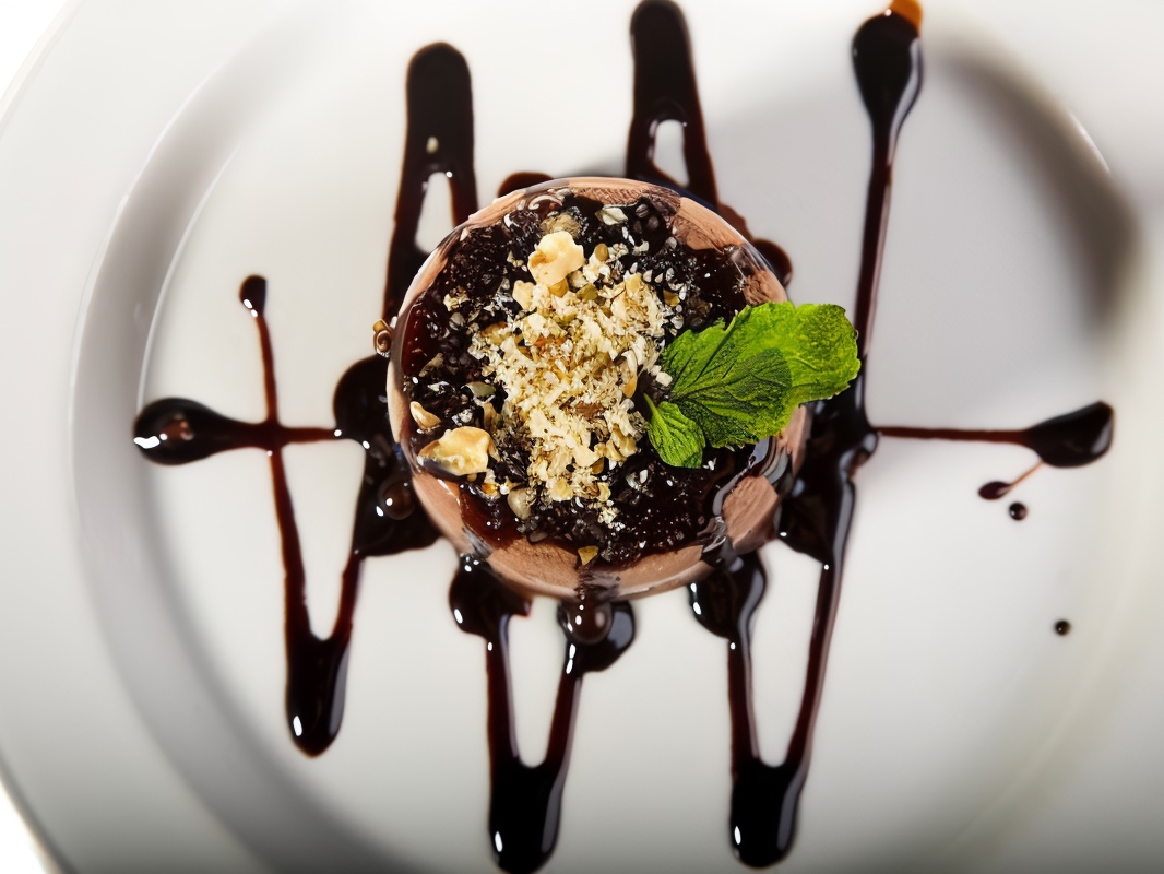 Chocolate Cups with Coffee and Nuts
